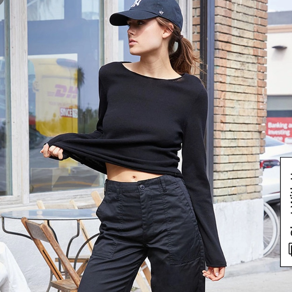 NEW Brandy Melville - Black Bell Sleeve Sweater